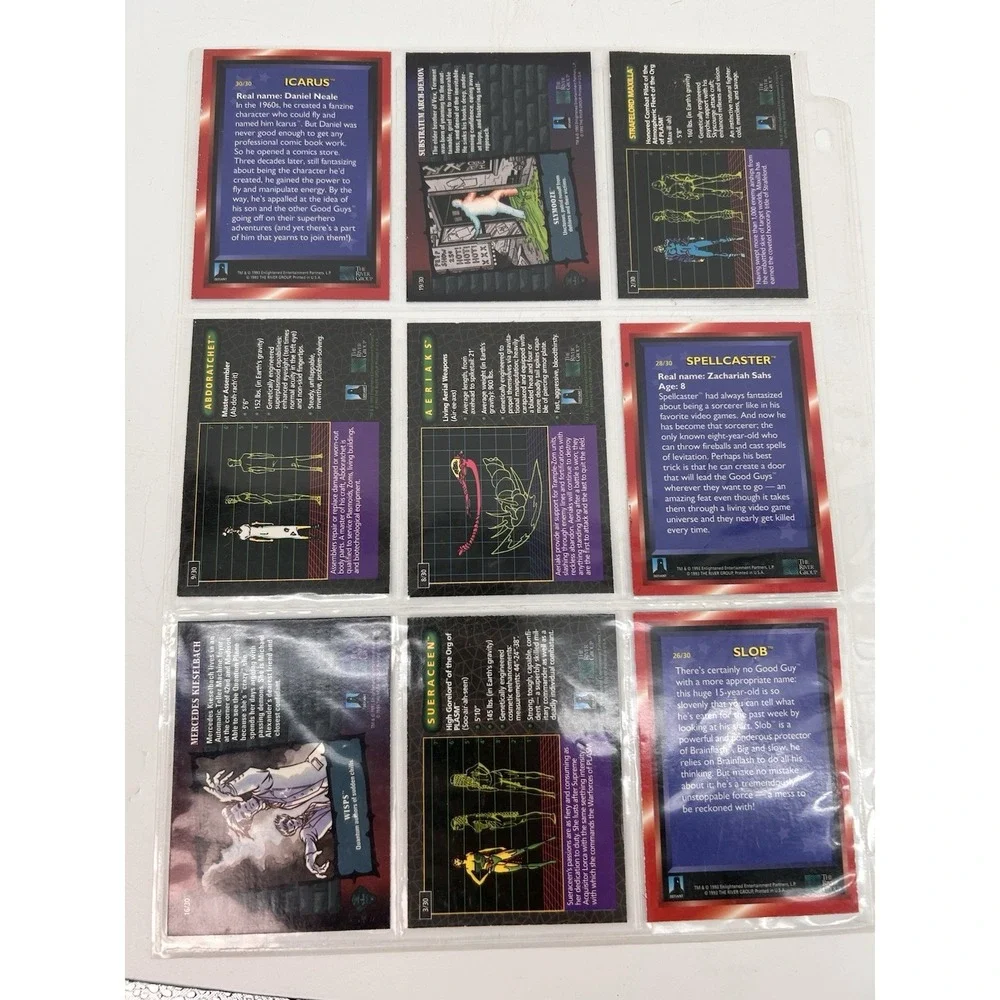 1993 The River Group Defiant Comics Plasm Zero Holographic Trading Card Lot